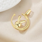 Pendentif lapin en perles d'eau douce uniquement PN1024