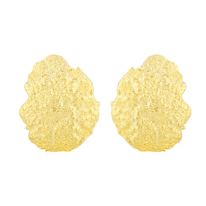 Boucles d'oreilles martelées motif érodé E1161