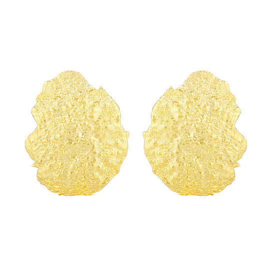 Boucles d'oreilles martelées motif érodé E1161