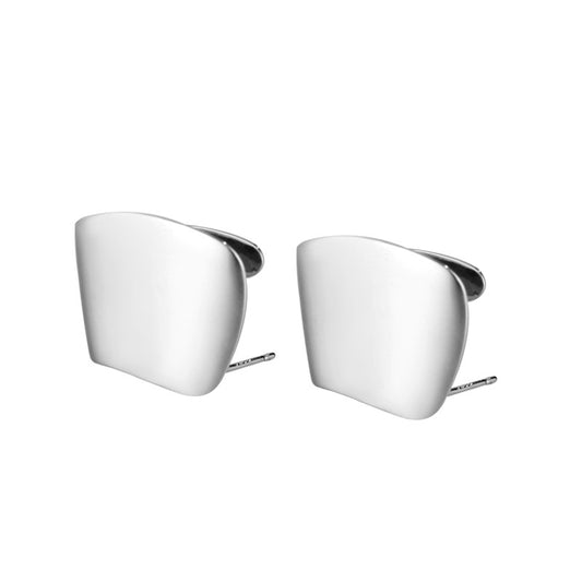 Boucles d'Oreilles Courbes Asymétriques E1038 1 Pièce