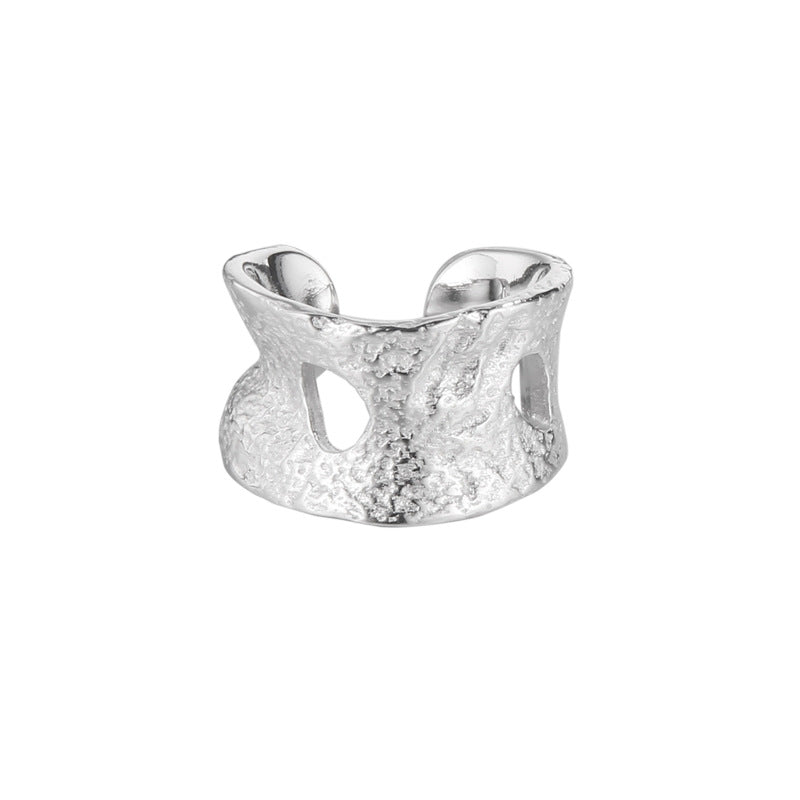 Manchette d'oreille à trou texturé E1072 1 pièce