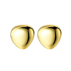 Boucles d'oreilles coeur haricot épais E1025