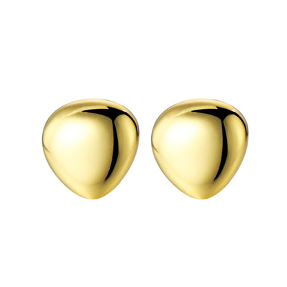 Boucles d'oreilles coeur haricot épais E1025