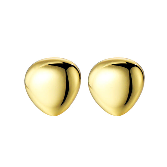 Boucles d'oreilles coeur haricot épais E1025