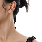 Boucle d'Oreille Créoles Tourbillonnantes Plates E1095, 1 Pièce