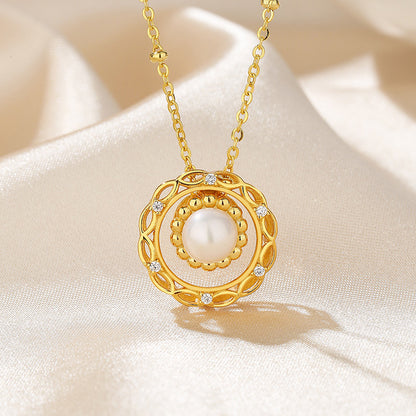 Collier guirlande de perles d'eau douce PN1017