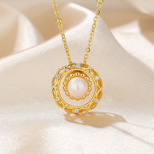 Collier guirlande de perles d'eau douce PN1017