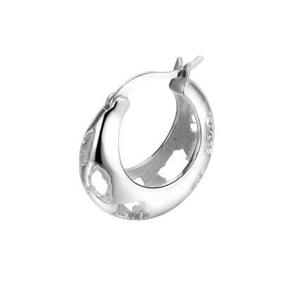 Boucles D'oreilles Clip Créoles Découpées E1036 1 Pièce