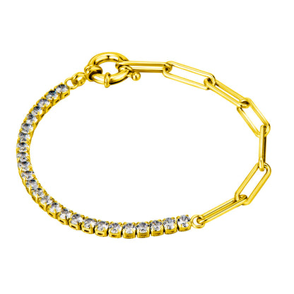 Bracelet de déclaration à chaîne scintillante B1012