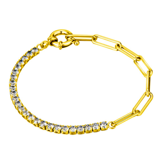 Bracelet de déclaration à chaîne scintillante B1012