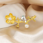 Pendentif floral de brindille de perle d’eau douce seulement PN1028