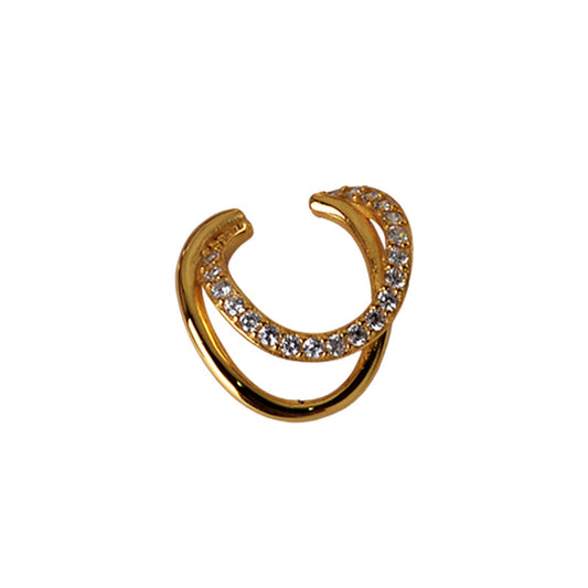 Boucles d'oreilles en fil épais pavé E1085 1 pièce