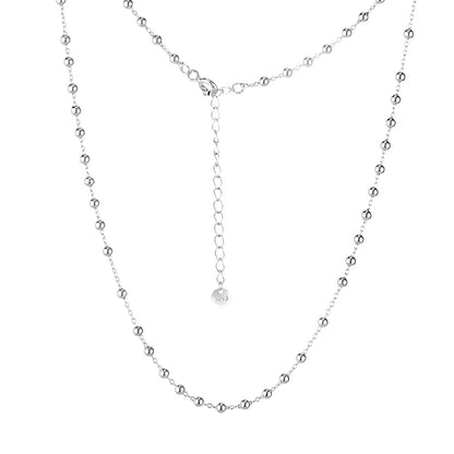 Collier de perles espacées à chaîne boule N1029