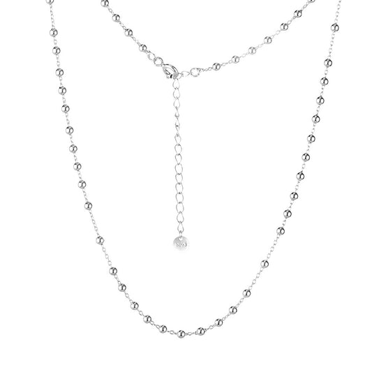 Collier de perles espacées à chaîne boule N1029