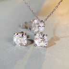 Boucles d'oreilles solitaire 3 carats Asscher 5a CZ
