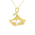 Pendentif Ginkgo perle d'eau douce uniquement PN1010