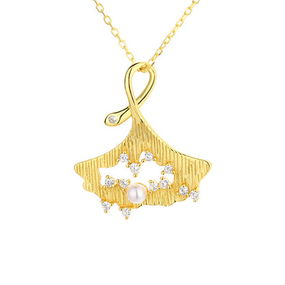 Pendentif Ginkgo perle d'eau douce uniquement PN1010