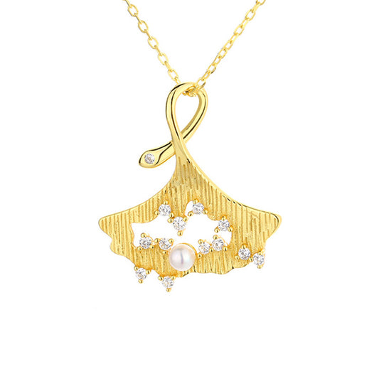Pendentif Ginkgo perle d'eau douce uniquement PN1010