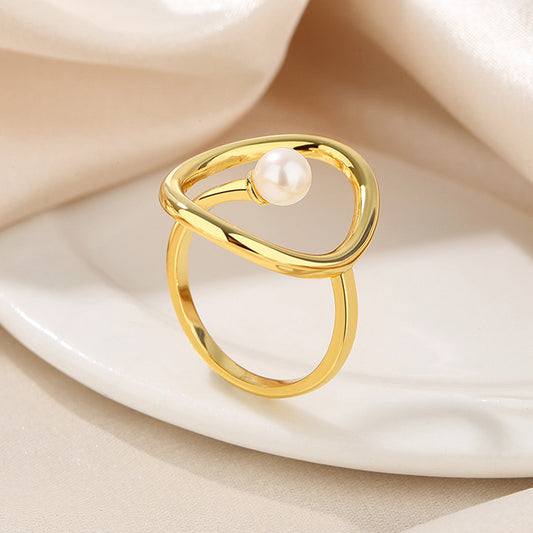 Bague fil de perles d'eau douce RN1025