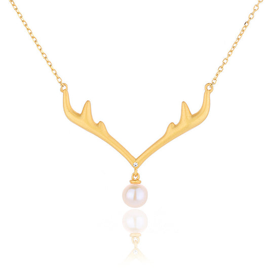 Collier de bois de perles d’eau douce PN1027