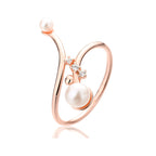 Bague florale en perles d'eau douce RN1022