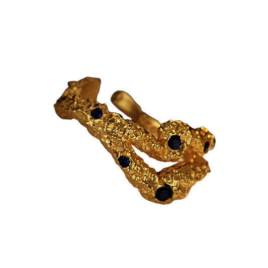 Bague CZ Texture Écorce R1279