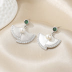 Boucles d'oreilles en perles d'eau douce florales Ginkgo PE1003