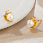 Boucles d'oreilles motif corde de perles d'eau douce PE1029