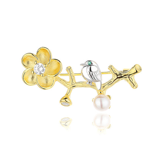 Pendentif floral de brindille de perle d’eau douce seulement PN1028