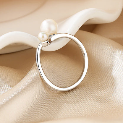Bague brindille de perles d'eau douce RN1002