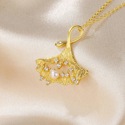 Pendentif Ginkgo perle d'eau douce uniquement PN1010