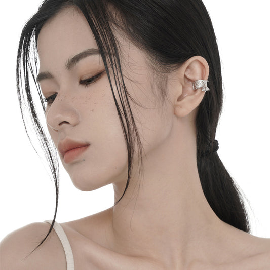 Boucle d'oreille texturée E1028 1 pièce