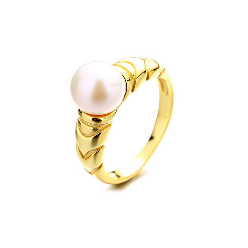 Bague solitaire perle d'eau douce RN1005