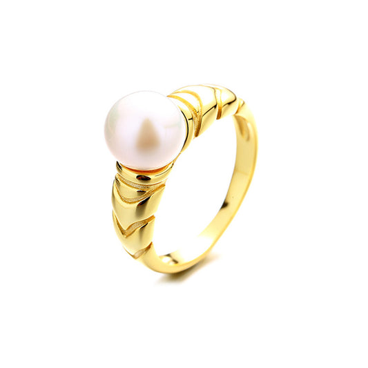Bague solitaire perle d'eau douce RN1005
