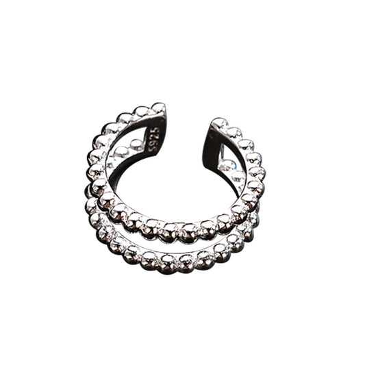 Boucle d'Oreille Clip en Fil Perlé E1102, 1 Pièce