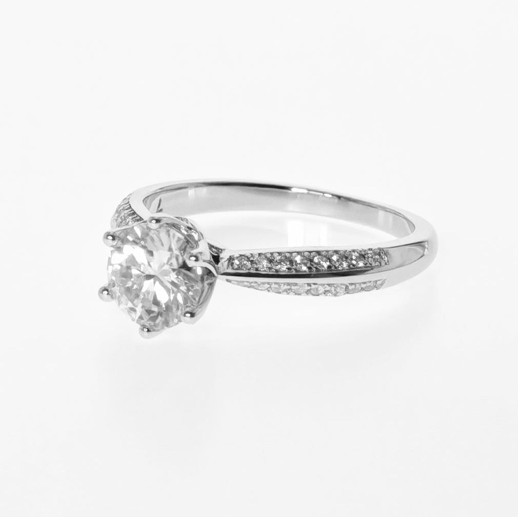 Micro Pave Solitaire Ring