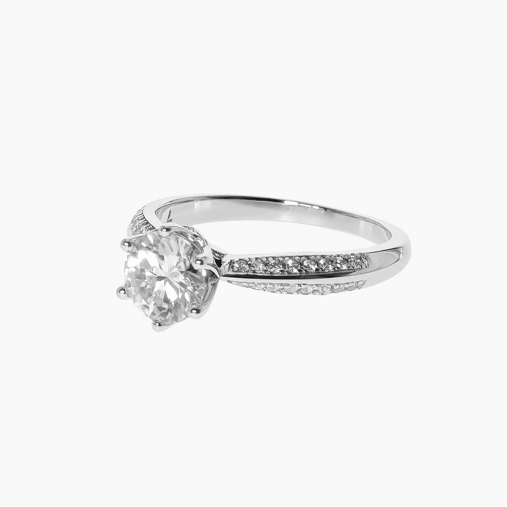 Micro Pave Solitaire Ring