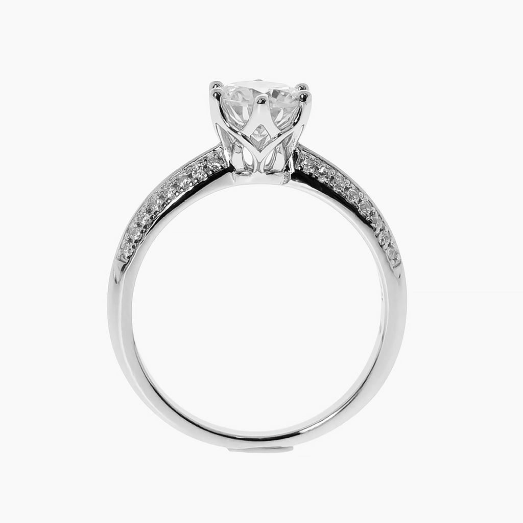 Micro Pave Solitaire Ring