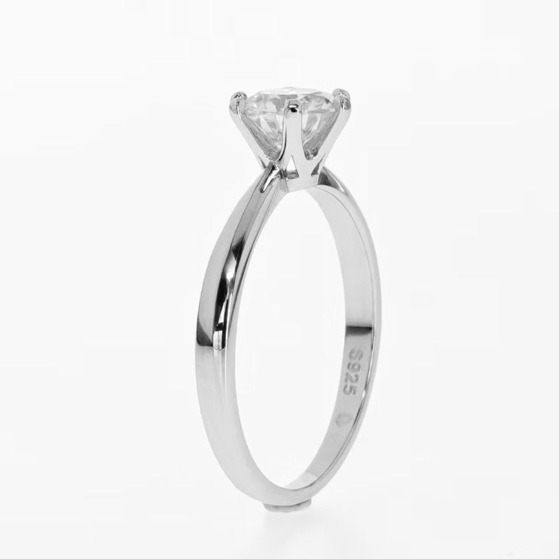 Round Solitaire Moissanite Ring