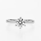 Round Solitaire Moissanite Ring
