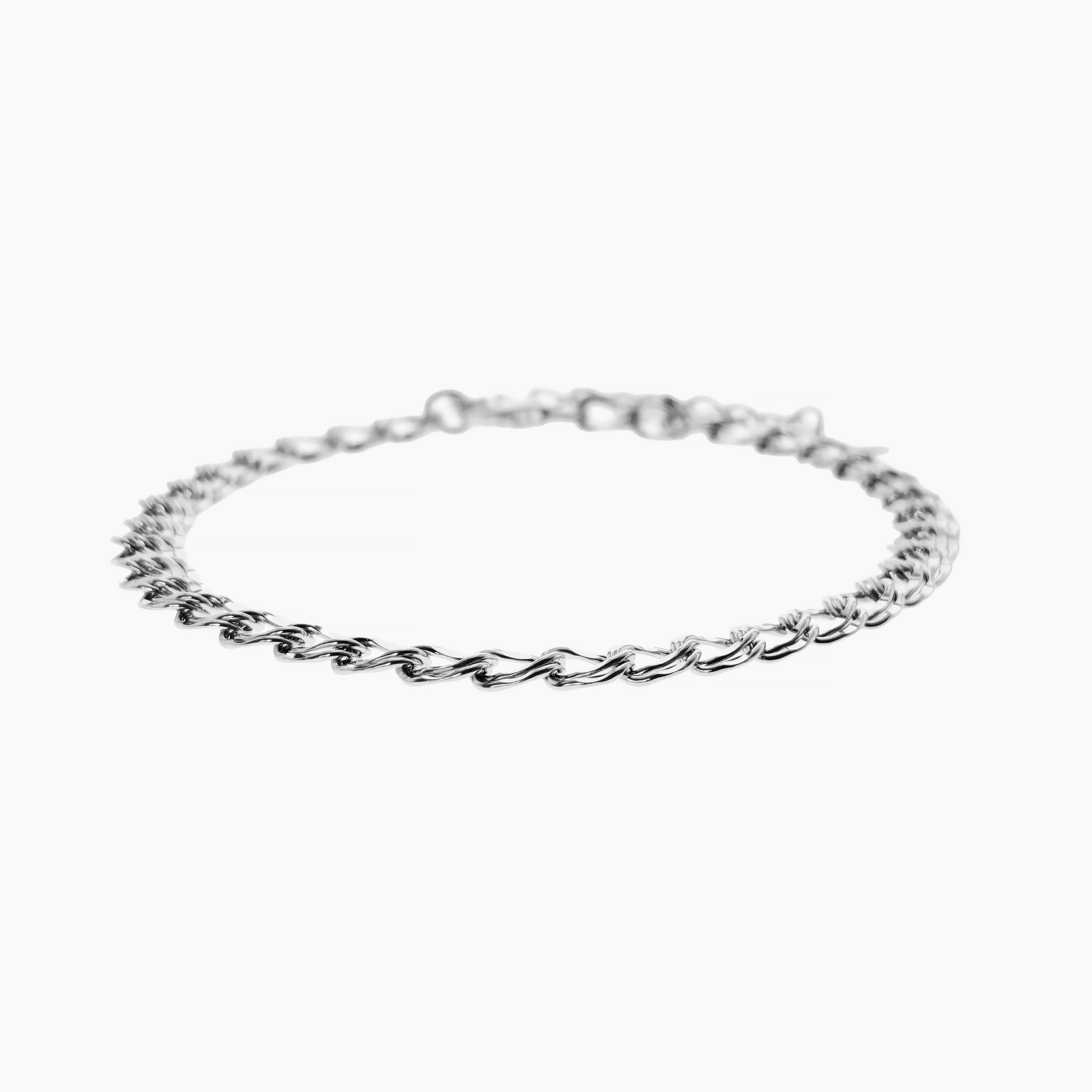 Double Layered Texture Chain Bracelet 4.8mm