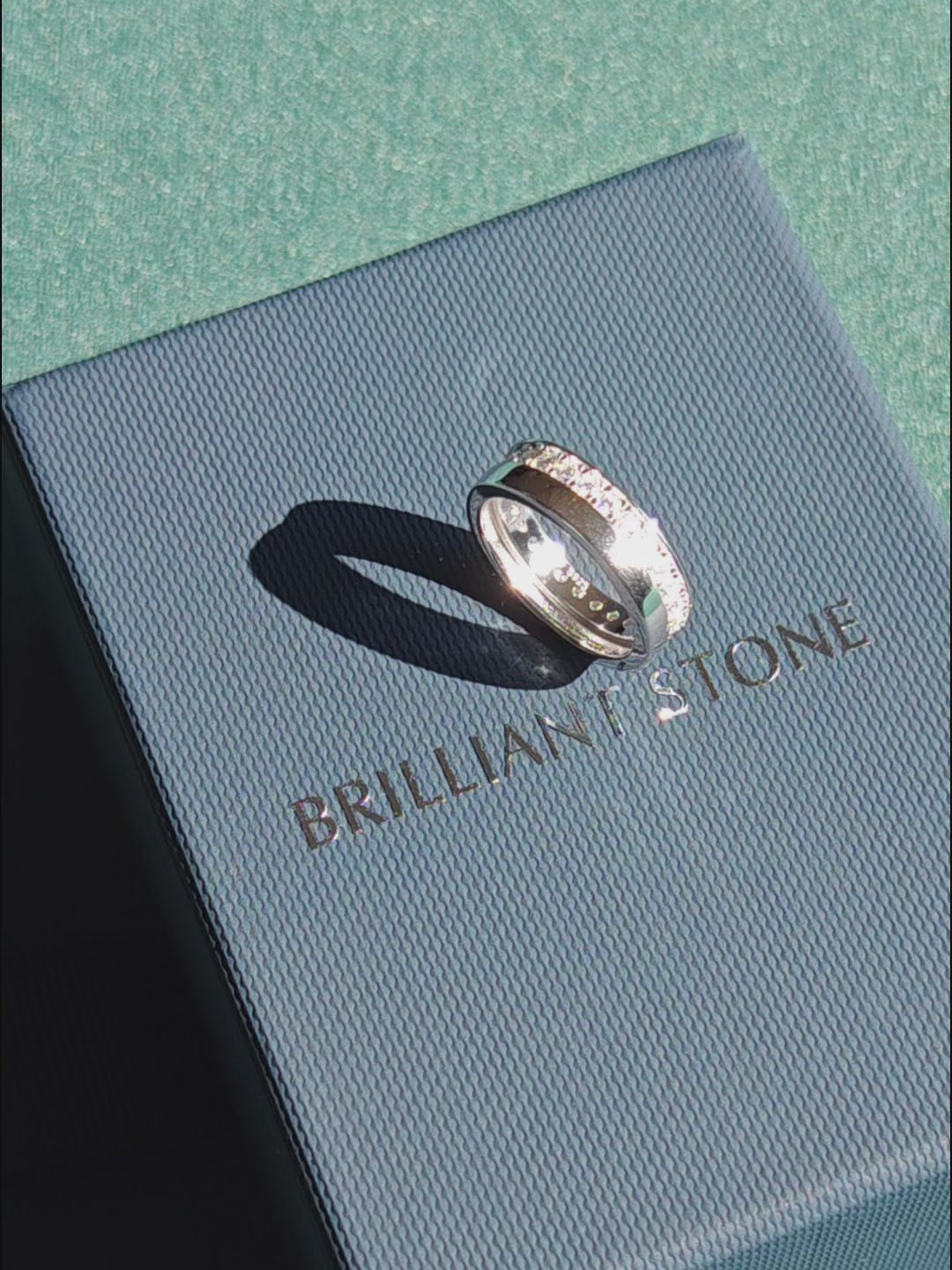 Round Moissanite Strip Band