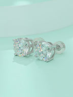 Solitiare Round Moissanite Stud Earrings