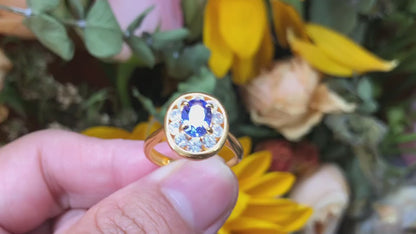 Bague ovale Halo Gem 6356