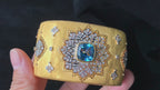 Bracelet large avec topaze naturelle 6386