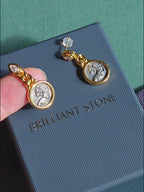 Boucles d'oreilles pièces de lion romaines 5980