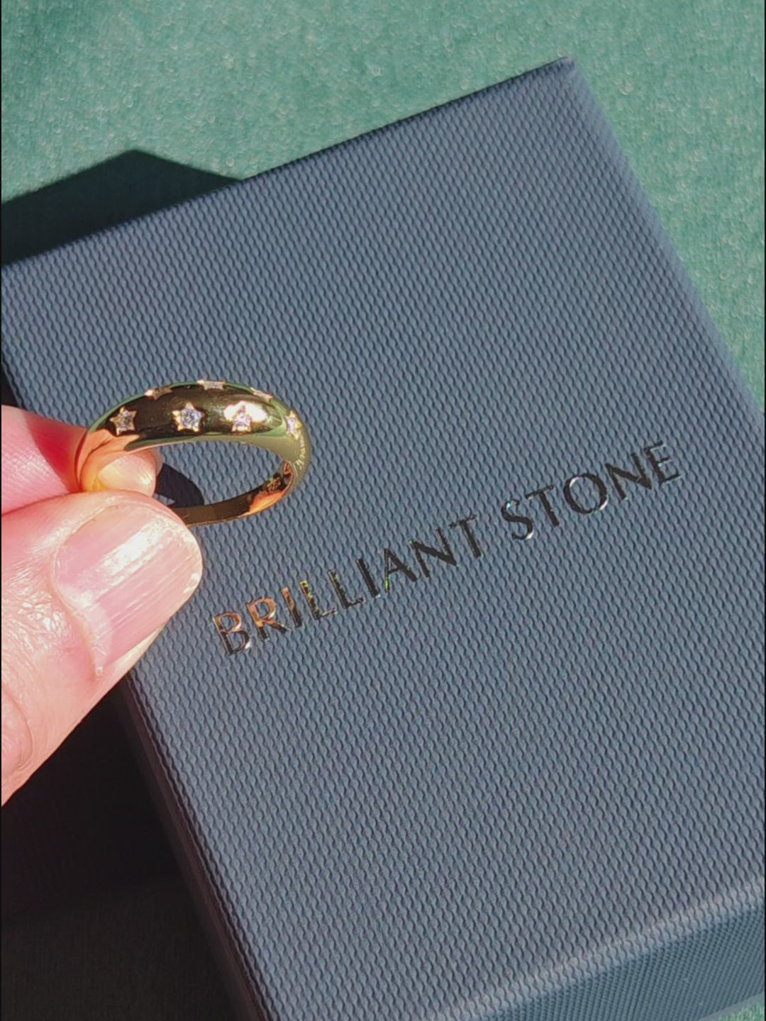 Star Moissanite Dome Ring