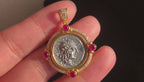 Pendentif Halo à pièce de monnaie rabattable 6388