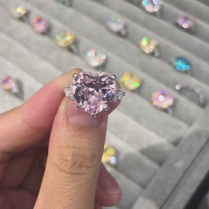 Bague de mariage saphir rose R0926