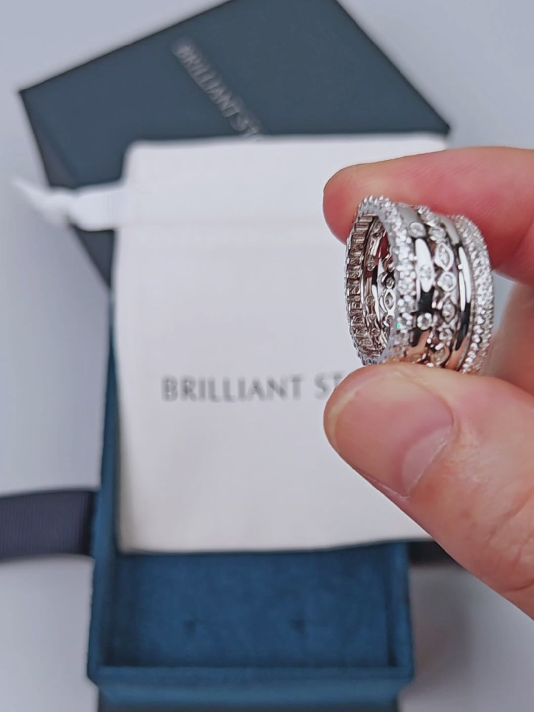Moissanite Stacking Ring Set